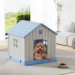 Waterproof Dog House for Indoor/Outdoor,Multiple Sizes Available, Easy to Assemble- Ideal Shelter for Dogs & Pets  ，Kennel