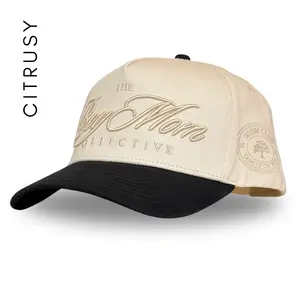 BOY MOM TRUCKER HAT - CREAM/BLACK