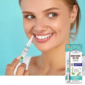YILEST Quick Acting Tooth Whitening Pen 1.8ml 20 Uses Dental Association Standard Hydrogen Peroxide Gel with Mint Fragrance for Sensitive Gums Oral Brush