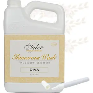 Tyler DIVA Glamorous Wash Laundry Detergent- 64 oz. - With Stain Remover Pen - DIVA Wash Liquid Detergent Designed for  Fabrics - Hand and Machine Washable