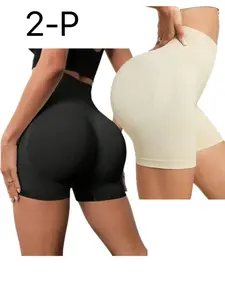 Women's High-Waisted Seamless Workout Shorts, Slim Fit Geometric Pattern Gym Yoga Cycling Pants, All-Season Sportswear, Comfy Stretchy Shorts