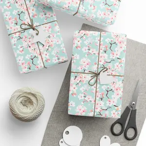 Cherry Blossom Wrapping Paper, Sakura Gift Wrap, Japanese Cherry Blossom Packaging, Pretty Wrapping Paper, Springtime Gift Wrap
