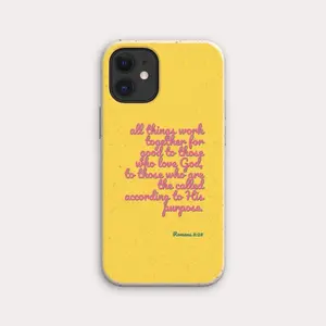 Romans 8:28 Christian Phone Case | Scripture Faith Cover,phone Case Suitable for Iphone 11/12/13/14/15/16/17 Pro Promax Plus Air and Samsung S22/S23/S24/S25 Plus Ultra Fe