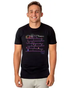 Nintendo Donkey Kong T-Shirt Men's Barrel Stage Graphic Print Adult Tee