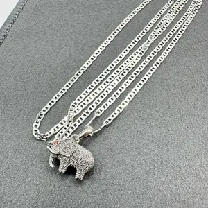 Mini 3D Elephant Necklace for Girls & Ladies – 925 Silver | 20 Inch Chain