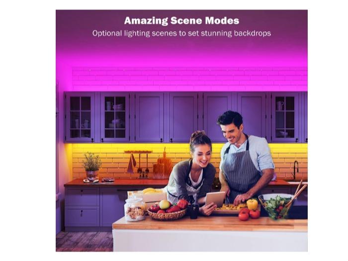 Led Lights for Bedroom 100 ft (2 Rolls of 50ft) Music Sync Color Changing RGB Led Strip Lights with Remote App Control Bluetooth Led Strip, Lights for Room Home Kitchen Party Decor