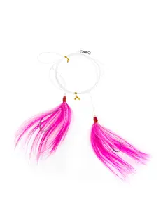 BLUEWING Fishing Rigs Custom HI-LO Rig Bucktail Mylar Flash Teaser Rig Snapper Rig with Stainless Steel Hook