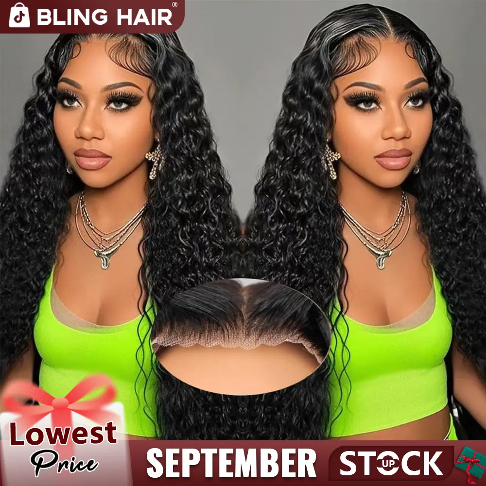 Bling Hair 6x4 Glueless Lace Front Wig 100% Human Hair 180% Density 13x6 Lace Frontal Wig Loose Deep Wave Pre Cut Pre Plucked Hair Line HD Lace Closure Wig For Women Natural Look Easy to Apply #TikTokShopBackToSchool