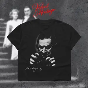 [VELVET] Dracula 1931 Bela Lugosi Heavy Cotton Unisex Shirt Classic Horror Vampire Vintage Style Graphic Tee Menswear Womenswear DTG Printing