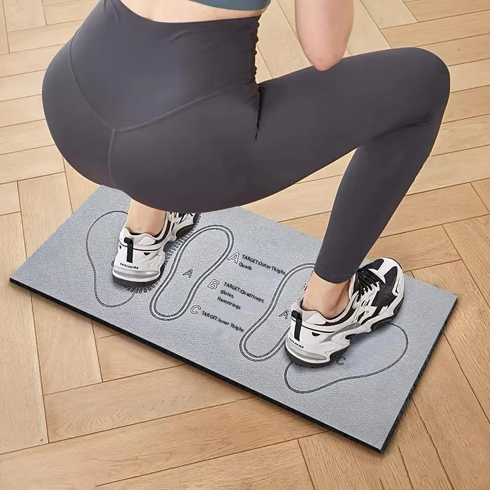Unisex Foldable Rubber Blend Anti-Slip Textured Grip Exercise Mat - Wear-Resistant, Firm Hold, Durable Knee Support, Impact-Absorbing, Noise-Reducing Yoga Fitness Equipment for Floor Workouts, Gym Training, Exercise Mats, Floor Exercise Mat