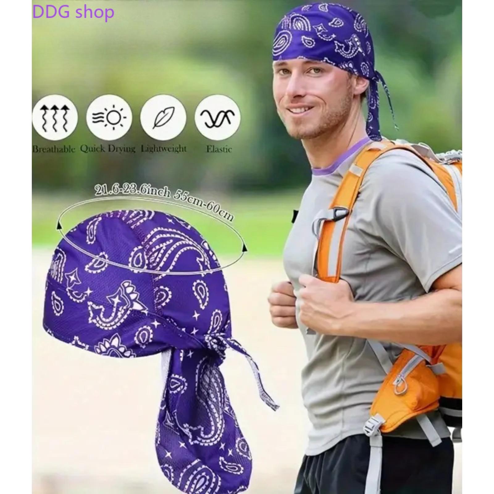 5-Pack Cooling Helmet Liner Caps, Moisture-Wicking Breathable Pirate Head Wraps, Stretchy Adjustable Sports Outdoor Hat, Sweat-Absorbent Cooling Beanie for Motorcycle Cycling & Outdoor Riding, Adjustable Hat, Sports Outdoor Hats