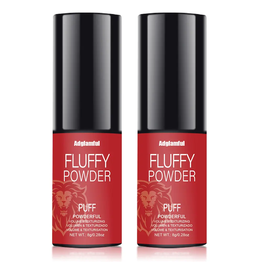 Adglamful Fluffy Volumizing Styling Powder - Hair Texture Powder, Oil Control, Natural Matte Finish, Easy Volume Boost, Post-Workout Refresh, 8g Single & 2-Pack for Adults' Everyday Haircare