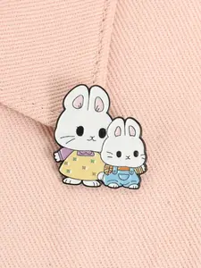 Cartoon Anime Bunny Enamel Pin Cute Animation Rabbit Alloy Brooch Lapel Backpack Badge Fashion Jewelry Accessories Gift for Friends