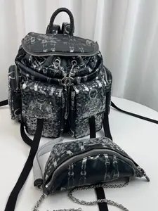 Pre-owned CHANEL nylon Backpacks Limited Edition 3 in 1 Astronaut Print Backpack Set