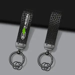 For kai car keychain, vintage elegant multifunctional PU leather tassel keychain, unisex bag and car key decoration gift souvenir