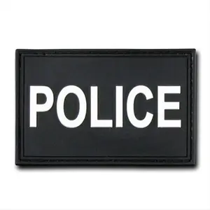 RapDom  Police Rubber Patch, Black