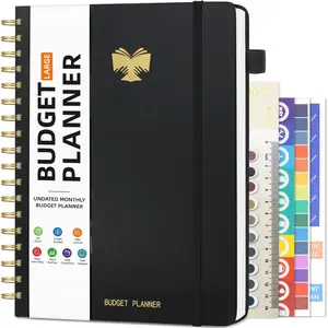 Budget Planner - Monthly Bill Organizer with Pockets, 7" x 10" with Expense Notebook and Budgeting Journal, Undated, Large Size