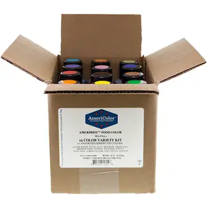 AmeriColor, 12 Color Variety Kit, 4.5 Ounce, AmeriMist Airbrush Food Coloring