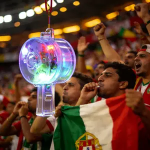 2026 World Cup LED Light Up Whistle – Glow Cheer Whistle for Soccer Fans, Sports Events, Concerts & Parties. Loud Clear Sound, Bright Glow, Lightweight & Safe for Kids Adults. Cheer for Your Team, Create Fun Atmosphere, Essential Fan Gear for All Age