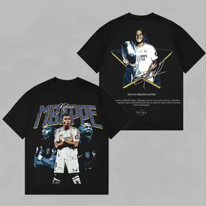 [Sports shir ] Kylian Mbappé #10 Tee, Vintage In the club's jersey Team Soccer Shirt, Retro Football Fan Graphic T-Shirt, Premium Cotton Streetwear Gift