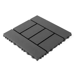 44 Pack Interlocking Deck Tiles 12"x12", Dark Gray Waterproof Patio Flooring for Outdoor & Indoor Use, Ideal for Balcony, Terrace, Pool & Backyard #HomeUpgrade #OutdoorLiving