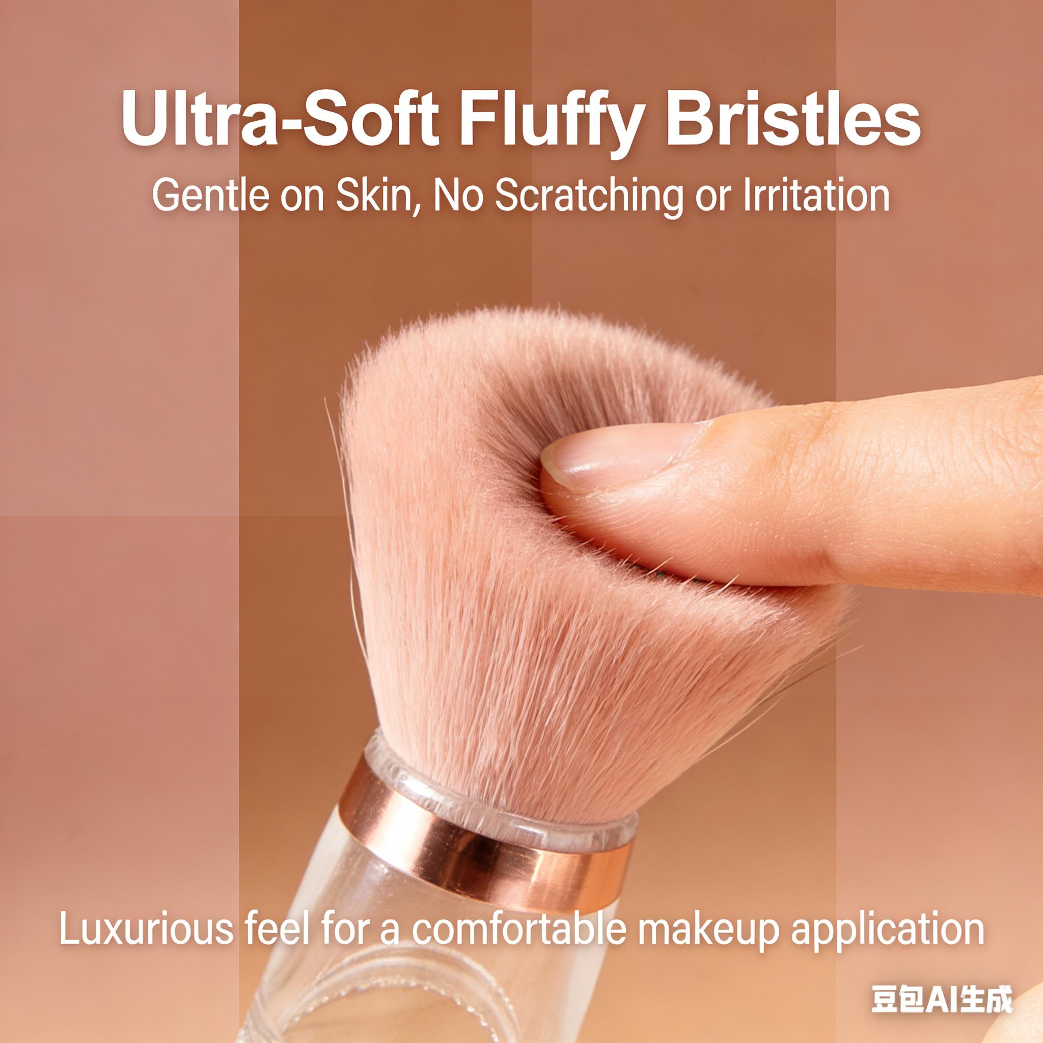 ZOREYA3 -in-1 Multifunctional Portable Makeup Brush | Soft Bristles, All-in-One for Contour, Blush, Highlighter, Eyeshadow & Concealer, Travel-Friendly Skincare Tool shipping free Cream Palette Transparent makeup brushes set sample products dusting