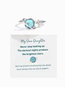Gift for Daughter: Star Moon Rotating Ring, Stress Relief, Anxiety Ease, Birthday Gift, New Year Gift, Christmas Gift