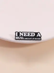 Humorous Card Badge, Wealth Declaration Pin, Lightweight Stress Relief Accessory for Working Class, Fortune Lover Gift, Single Pack, Men Accessories