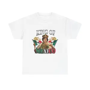 2Slimey King of Mexico T-Shirt | 100% Heavyweight Cotton | Mexican Flag Graphic Tee