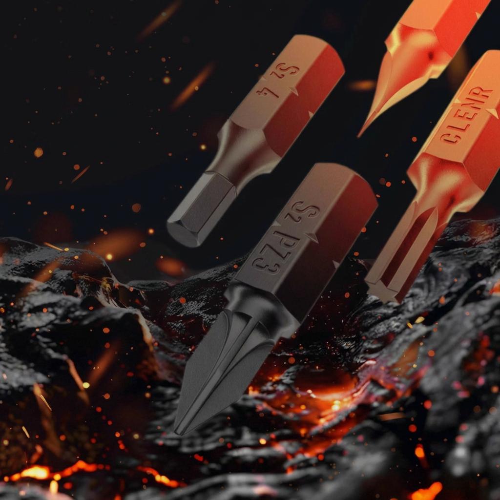 FPH2 Impact Screwdriver Bit Set for Electricians, S2 Steel 65mm & 100mm, 1/4 Inch Hex Shank Magnetic Cross Slot Screw Driver Drill Bits Used on Circuit Breakers