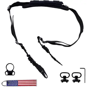 Upgraded Enhanced Quality- Quick-Adjust 2-Point Tactical Sling with Swivels, Fast Adjust Thumb Loop, Durable Mount Straps for Outdoor Gear