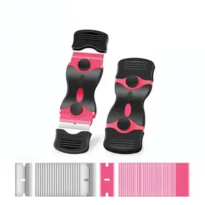 2 Pack Razor Blade Scraper, Premium Cleaning Scraper Tool with 50 PCS Metal & Plastic Razor Blades, Multi-Purpose Glass Scraper for Windows, Sticker, Decals, Cooktop, Paint Removal (Pink)