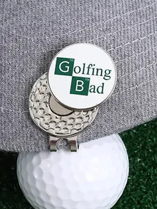 Golfing Bad Design Hat Clip, Golf Humor Hat Clip, Golf Accessories for Men & Women, Fashion Accessories for Daily Wear, Golf Ball Marker