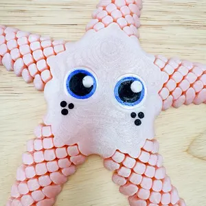 3D Printed Flexible Starfish Figurine - Unique Home Decor
