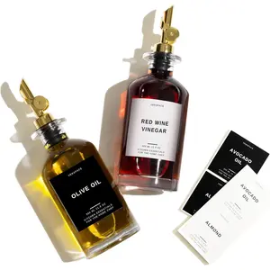Black & White Oil Vinegar Labels Sets - 66 PCS Waterproof, Tear Resistance Sticker Labels for Kitchen