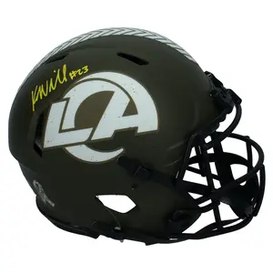 Kyren Williams Autographed Rams 2022 STS Authentic Speed Helmet Beckett