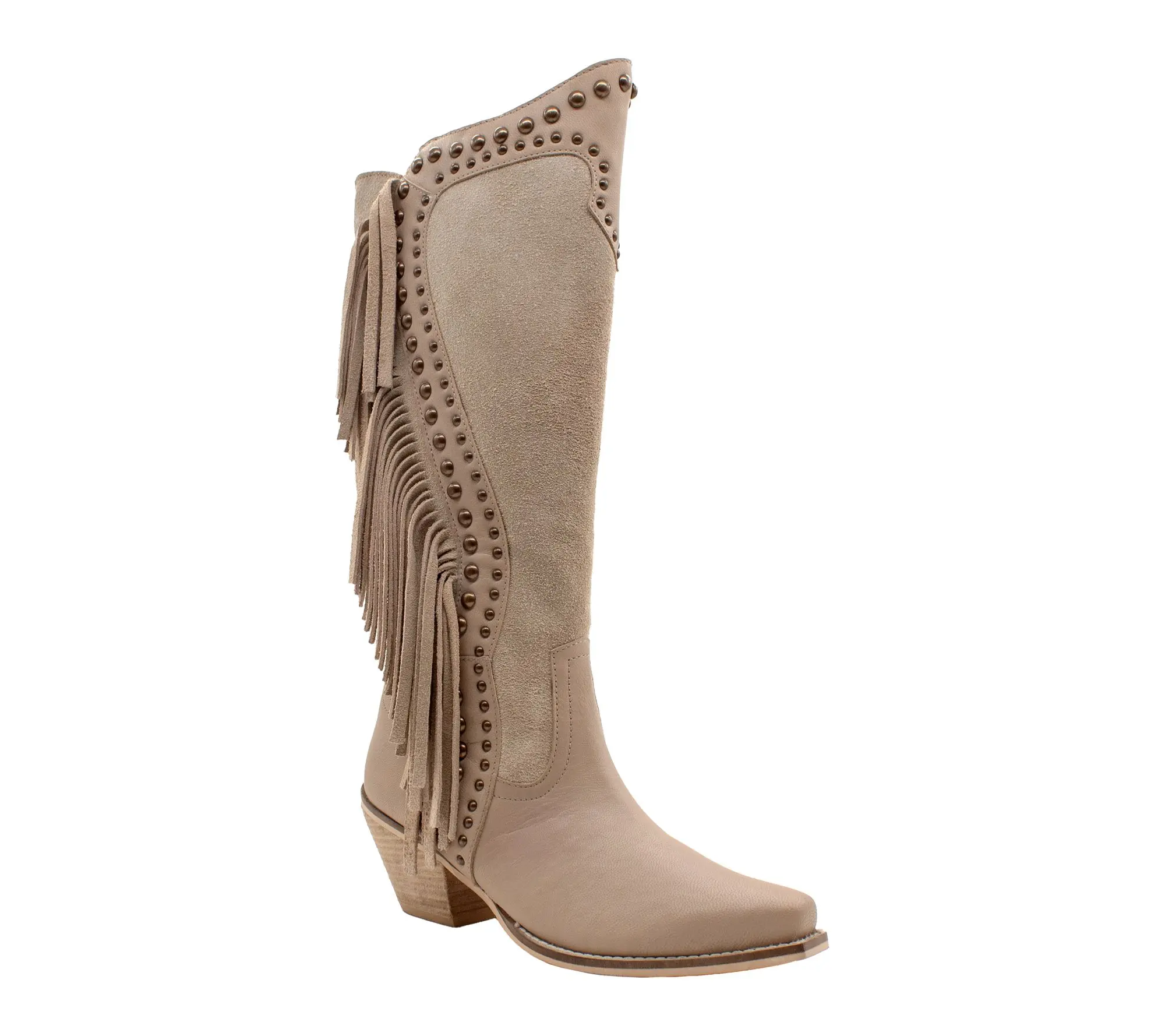 Volatile Leather and Suede Tall Boot - Palomino