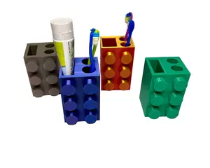 Building Brick Toothbrush and Toothpaste Holders - Organize Your Bathroom Essentials with Stylish Design