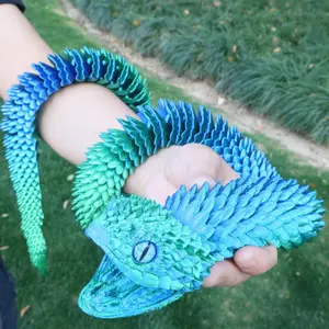 3D Printed Snake Model, 1 Count Creative Snake Model Ornament, Simulation Snake Model for Indoor & Outdoor Decor
