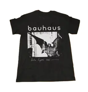 Vintage retro 80’s Bauhaus Bela Lugosi Dead Goth Band Black T-Shirt Cotton Fabric