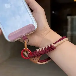 British Style Color Collision Mobile Phone Lanyard Anti-Loss Cell Phone Wrist Strap Mobile Hang Chain Beads SJGS20 NONE