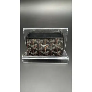 Pre-owned Leather Luxury Bags & Accessories Goyard Zippy Coin Card Holder, Black Date Code: 20180. Entrupy ID: YM64Q7H.
