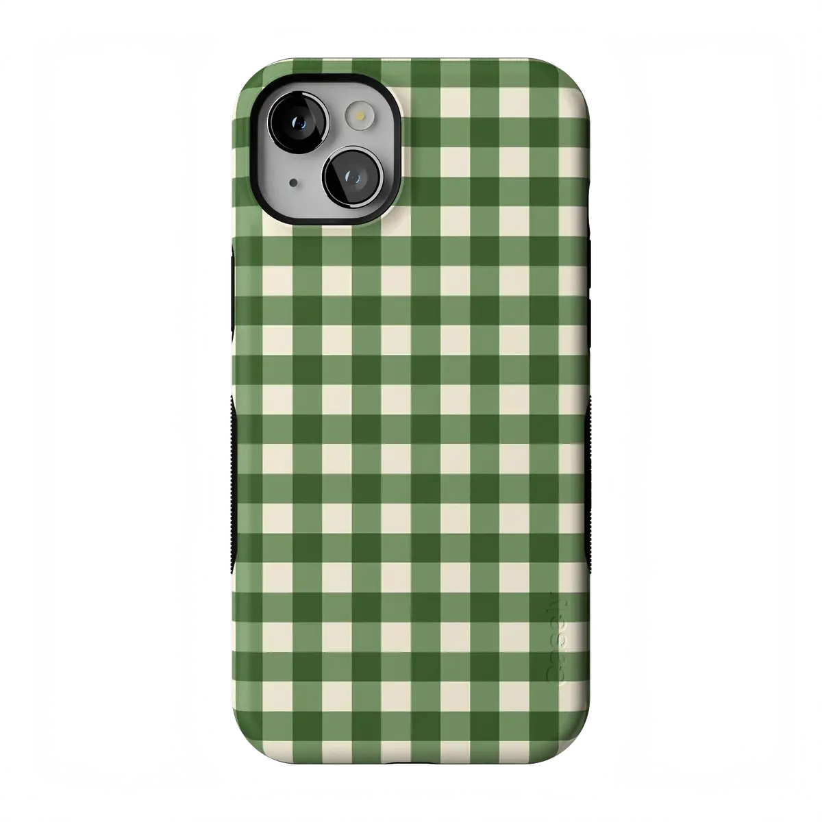 Casely iPhone 13 Case | Checked Twice | Green Plaid | Bold Protective Design | Compatible with MagSafe