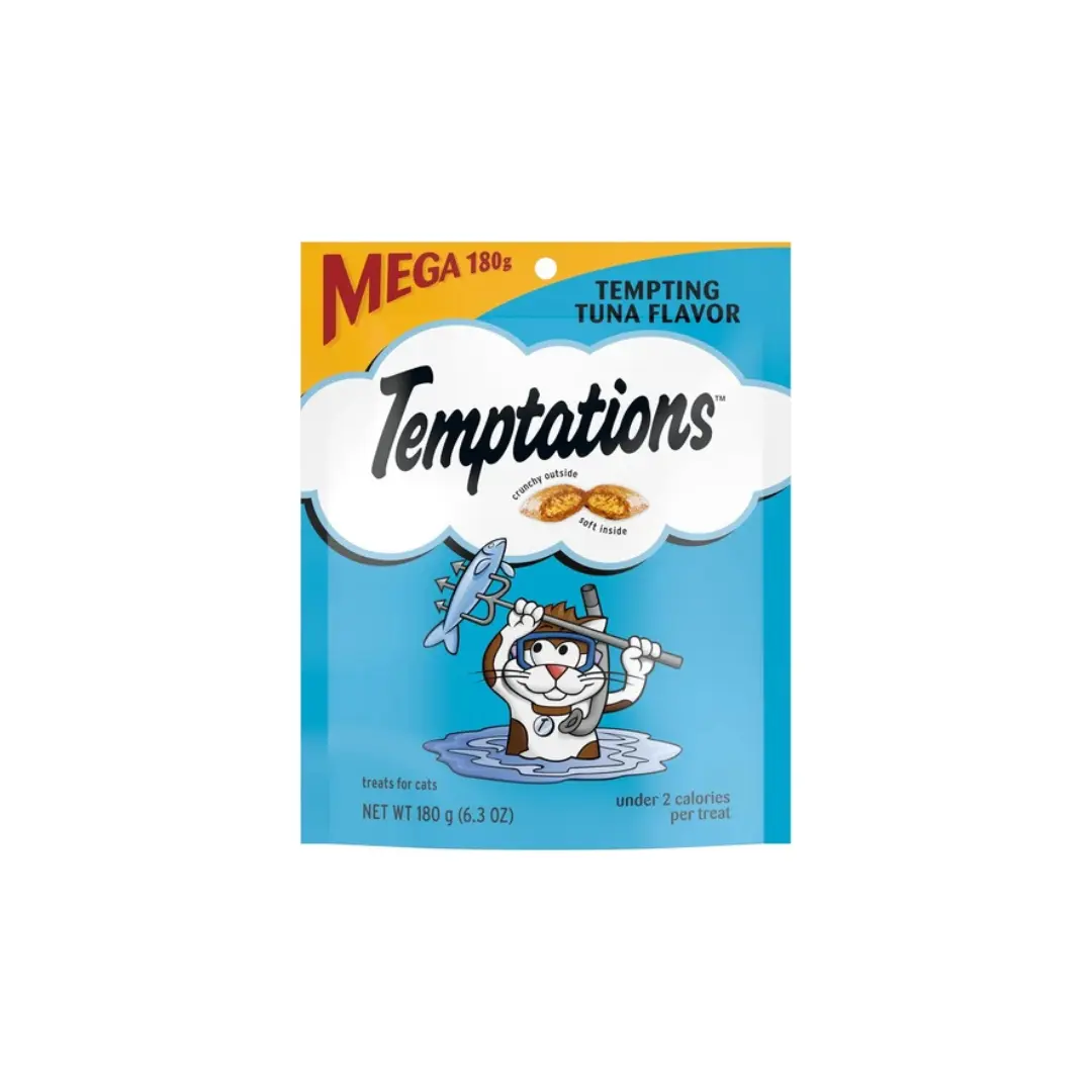Temptations Classics Tempting Tuna Flavor Soft & Crunchy Treats for Cats, 6.3-oz