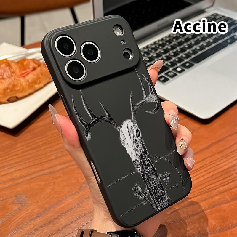 Skull, Roses, Barbed - Wire Pattern Straight Edge Phone Case Soft Phone Case for iPhone 17 16 Pro Max 15 Plus 14 13 12 11 Air XR E XS Plus Shockproof Drop Protection Rugged Durable Silicone Cover