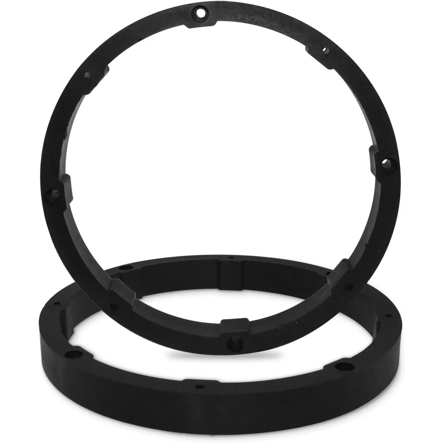 2-Count 6.5-Inch Universal Speaker Spacers, Car Stereo Upgrade Bracket, Car Audio System Subwoofer Speaker Ring Mounting Adaptor for Audio/RV (Black), Car Subwoofer
