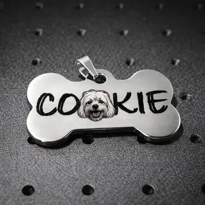 Premium Pet Tags - A Quality Dog Bone Shape Engraved with Name for Easy Identification