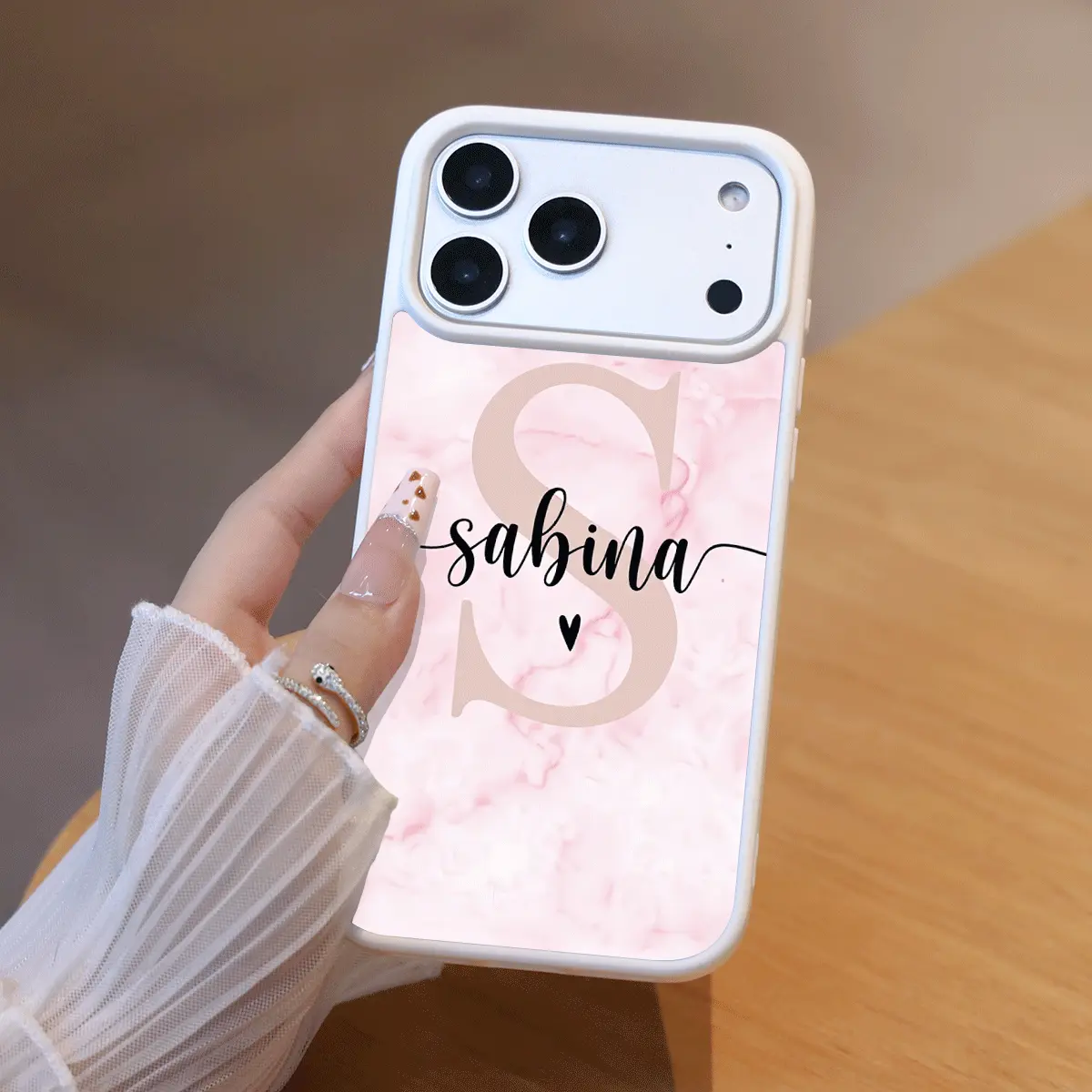 Personalized Letter Initial Phone Case for iPhone17/16/15/14/13/12/11/X & Samsung Matte Magnetic Acrylic Frosted Easy Clean Anti-Scratch Fingerprint Resistant Wireless Charging Compatible   RO0927009