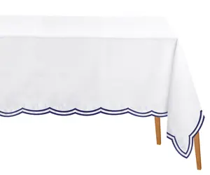 Embroidered White Tablecloth