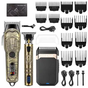 Professional Electric Hair Clipper Set for Home Use, Easy-To-Use Design, Ideal Gift for Men, Includes Trimming Tools